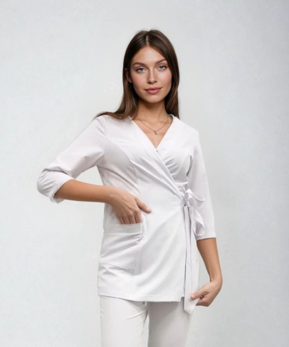 Bluza medyczna kosmetyczna - LISA - biały