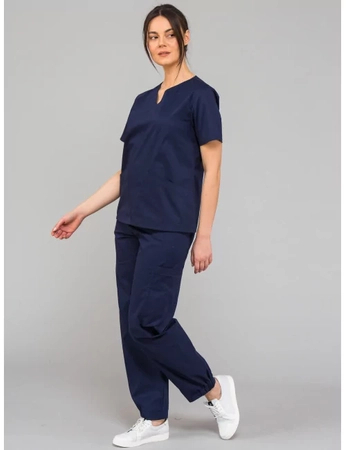 Bluza medyczna damska oversize BELLA FLEX - atramentowa