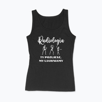 Damski Tank Top z nadrukiem Radiologia - czarny