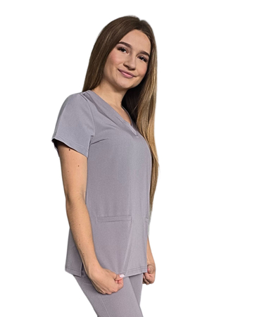 Bluza medyczna Basic Premium - ciemny szary