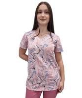 Bluza medyczna W16/jasny - elastyczna - bawełna