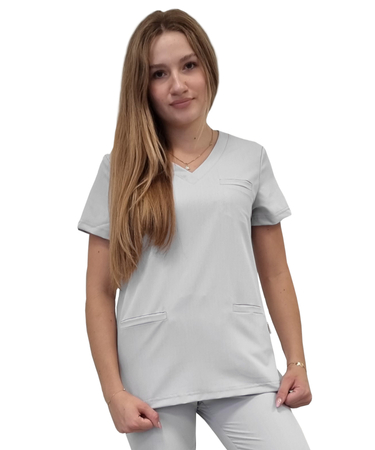 Bluza medyczna Basic Premium - szara