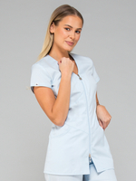 Bluza medyczna dla pielęgniarek z krótkim rękawem LILY - baby blue