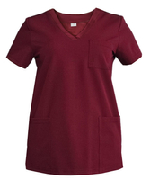 Bluza medyczna casual premium - bordowa