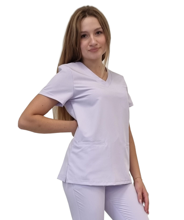 Bluza medyczna Basic Premium - wrzosowa