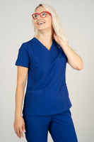 Elastyczna bluza medyczna damska / scrubs M-390XC - szafirowa