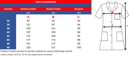 Sukienka medyczna damska CASUAL PREMIUM - amarant