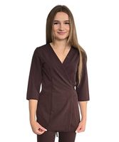 Komplet medyczny Scrubs Basic Premium - czekoladowy