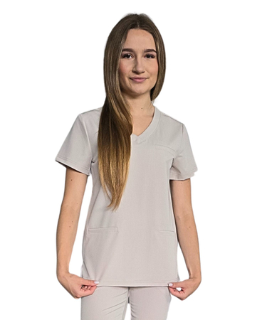 Bluza medyczna Basic Premium - jasny beż