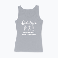 Damski Tank Top z nadrukiem Radiologia - szary