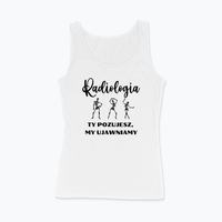 Damski Tank Top z nadrukiem Radiologia - biały