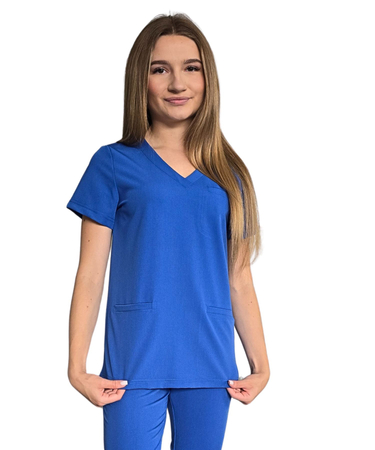 Bluza medyczna Basic Premium - chabrowa