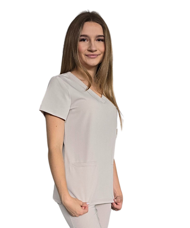 Bluza medyczna Basic Premium - jasny beż