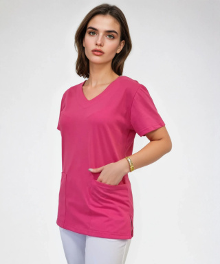 Bluza chirurgiczna damska - ZOE - amarantowa
