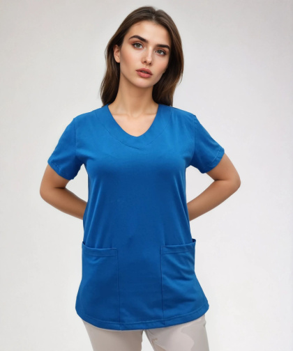 Bluza chirurgiczna damska - ZOE - chabrowa