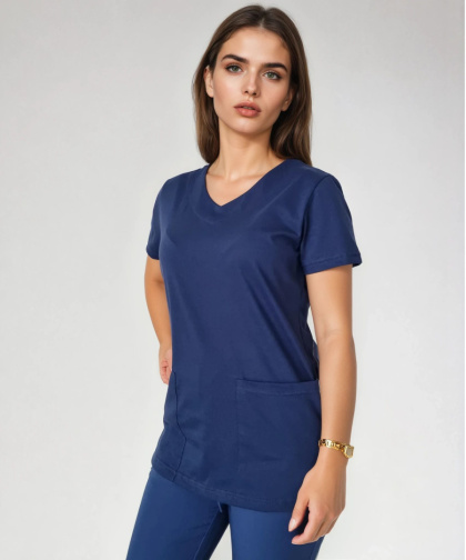 Bluza chirurgiczna damska - ZOE - granat