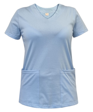 Bluza chirurgiczna damska - ZOE - niebieska