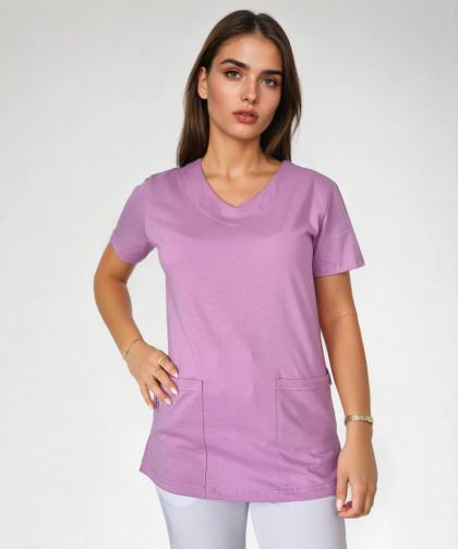 Bluza chirurgiczna damska - ZOE - wrzosowa
