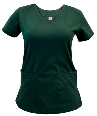 Bluza chirurgiczna damska - ZOE - zielona butelka