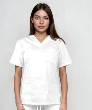 Bluza chirurgiczna medyczna damska - OLIVIA - biały