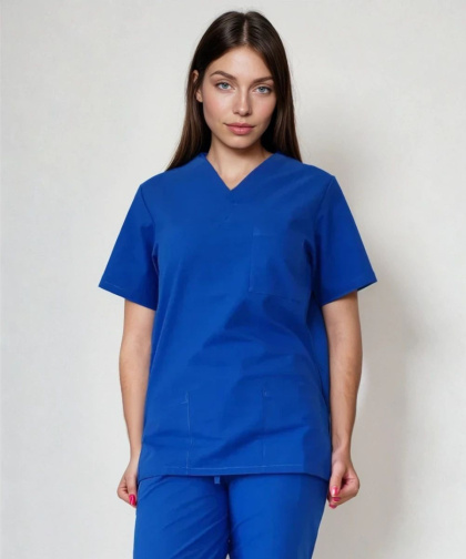 Bluza medyczna damska - AMELIA - chabrowy
