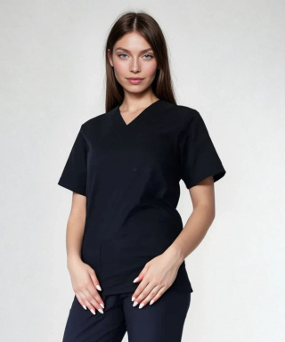 Bluza medyczna damska - AMELIA - czarny