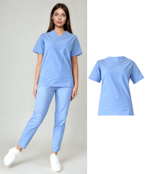 Bluza medyczna damska - AMELIA - niebieski Bluza medyczna damska - AMELIA - niebieski