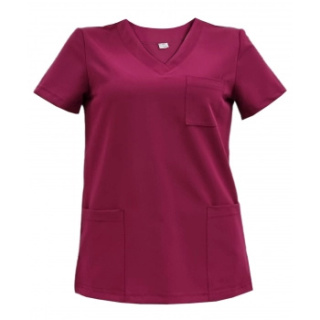 Bluza medyczna damska - CASSIE - wiśnia