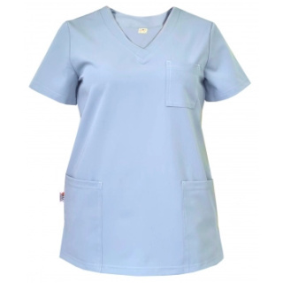 Bluza medyczna damska - CASSIE - niebieski