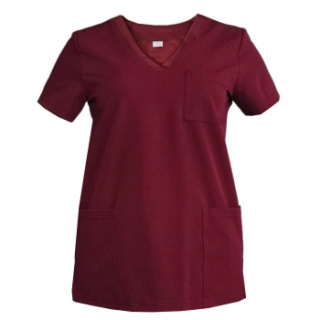 Bluza medyczna damska - CASSIE - bordo