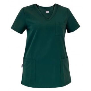 Bluza medyczna damska - CASSIE - zielona butelka