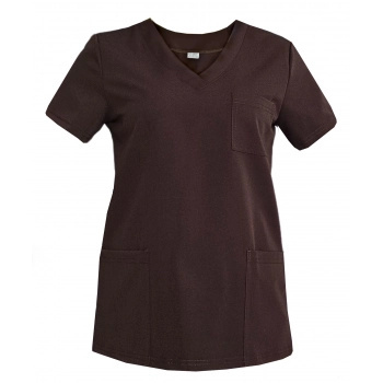 Bluza medyczna damska - CASSIE - czekolada Bluza medyczna damska - CASSIE - czekolada
