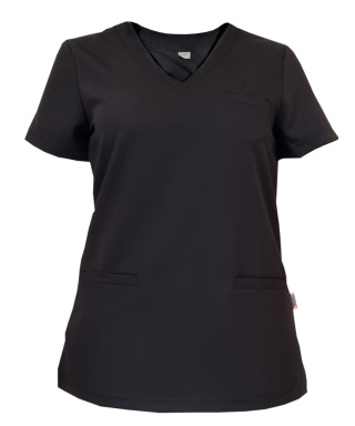 Bluza medyczna damska - DAISY - czarny