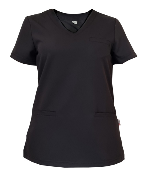 Bluza medyczna damska - DAISY - czarny