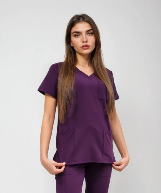 Bluza medyczna damska - DAISY - fiolet