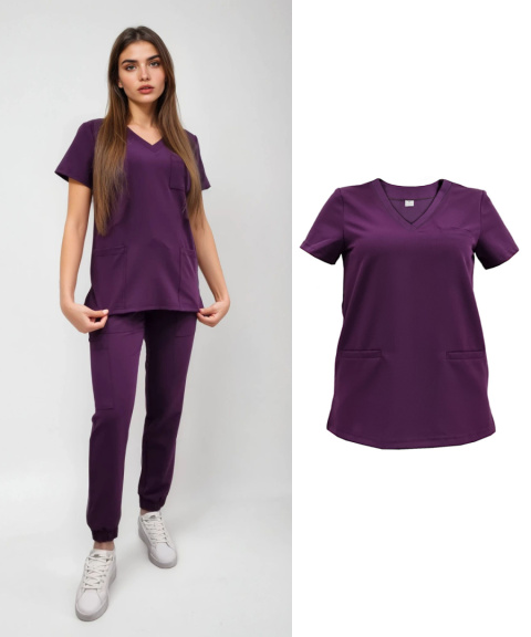 Bluza medyczna damska - DAISY - fiolet Bluza medyczna damska - DAISY - fiolet