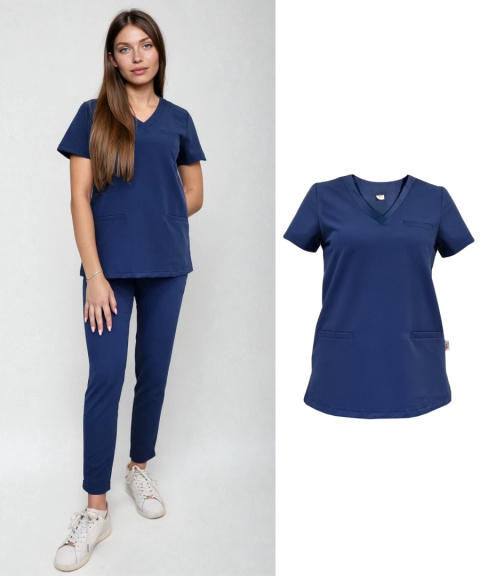 Bluza medyczna damska - DAISY - granat Bluza medyczna damska - DAISY - granat