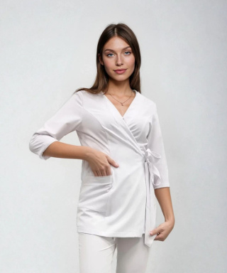 Bluza medyczna kosmetyczna - LISA - biały