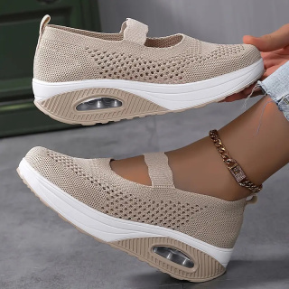 Buty oddychające z poduszką powietrzną AirStride Med - beżowe