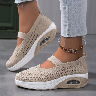 Buty oddychające z poduszką powietrzną AirStride Med - beżowe