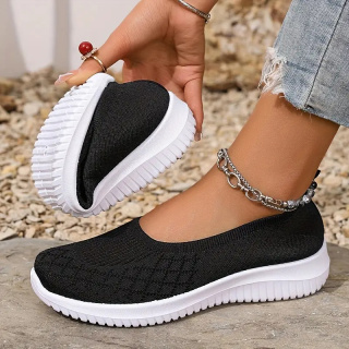 Baleriny wsuwane damskie oddychające AirWeave Ballerina - czarne