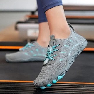 BareLite Flex – damskie oddychające buty barefoot antypoślizgowe - szare