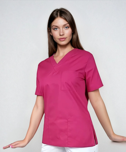 Bluza medyczna damska - ARIA - amarant