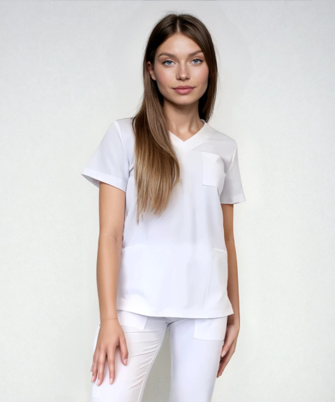 Bluza medyczna damska - ARIA - biały Bluza medyczna damska - ARIA - biały