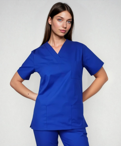 Bluza medyczna damska - ARIA - chabrowy