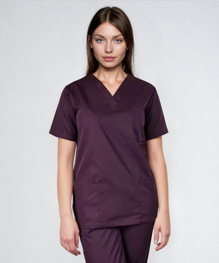 Bluza medyczna damska - ARIA - śliwka