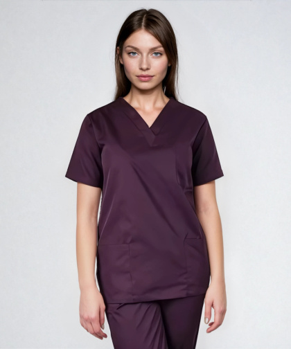 Bluza medyczna damska - ARIA - śliwka
