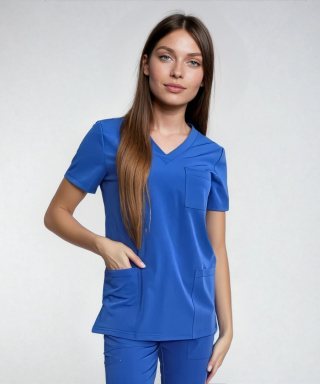 Bluza medyczna damska - CASSIE - chabrowy
