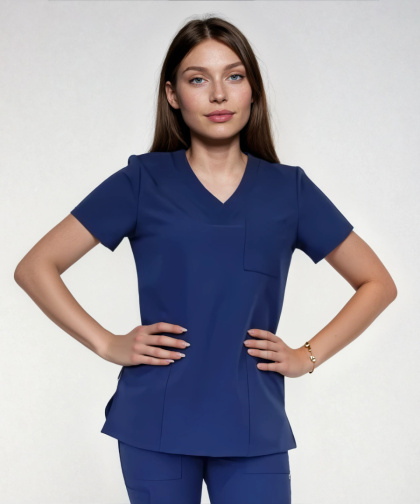 Bluza medyczna damska - CASSIE - granat