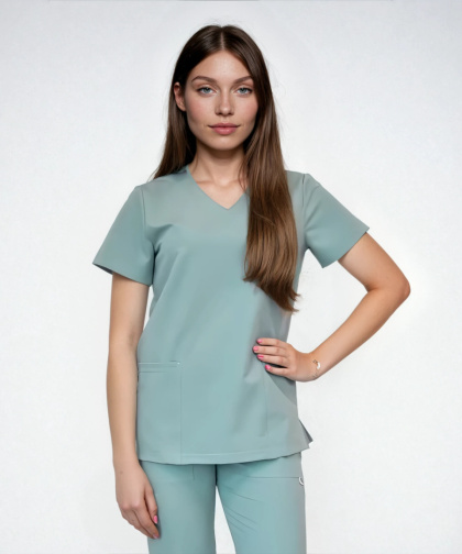 Bluza medyczna damska - CASSIE - mięta